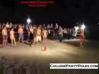 Naked college russian roulette party